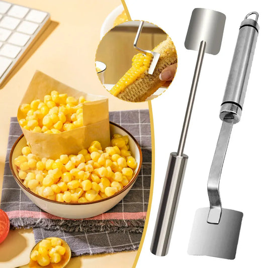 Stainless Steel Corn Planer Ergonomic Handle Corn Peeler Peel, Separate & Enjoy Fresh Corn with Minimal Effort