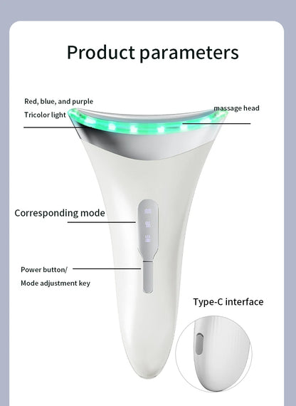Home Face And Neck Massage Tool, Face Massager, Three Mode, Heating Mode, Skin Care, Facial Device, Portable Beauty Instrument