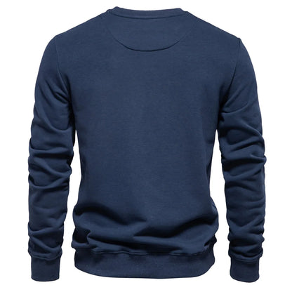 Pullover Streetwear Cotton Men's Sweatshirt Casual Solid Color Long Sleeve Spring Sweatshirt Men Quality Classic Mens Clothes