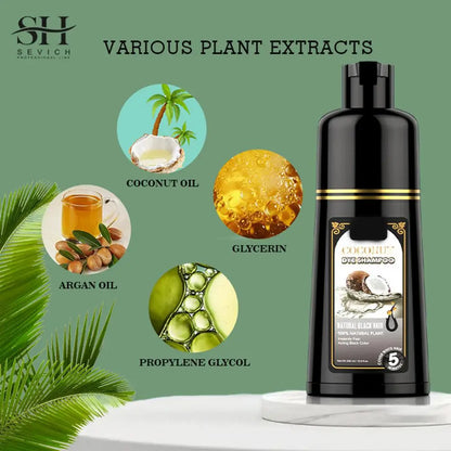 500ml Herbal Hair Dye Black Hair Shampoo Black Hair Color Shampoo Black Hair Dye Covering White Hair Shampoo ginger Shampoo