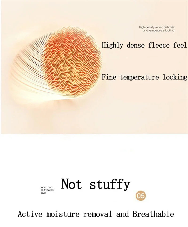 Super Thick Weighted Winter Blanket for Bed Faux Lamb Cashmere Plush Fleece Throw Queen King Size Cozy Warm Quilt Comforter