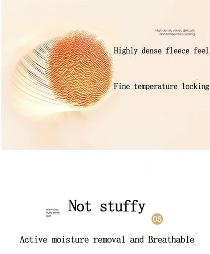 Super Thick Weighted Winter Blanket for Bed Faux Lamb Cashmere Plush Fleece Throw Queen King Size Cozy Warm Quilt Comforter