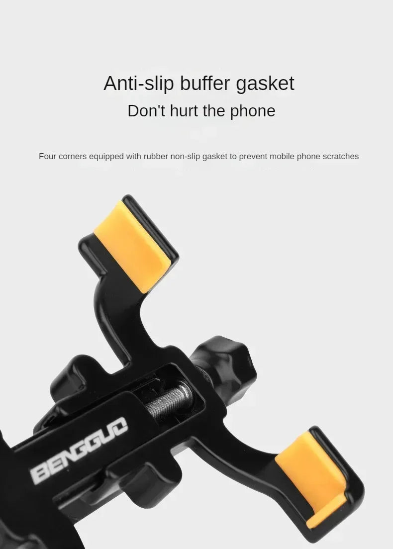 Bicycle Mountain Bike Four Claw Mobile Phone Stand Outdoor Sports Aluminum Alloy Mobile Phone Stand Cycling Mobile Phone Stand