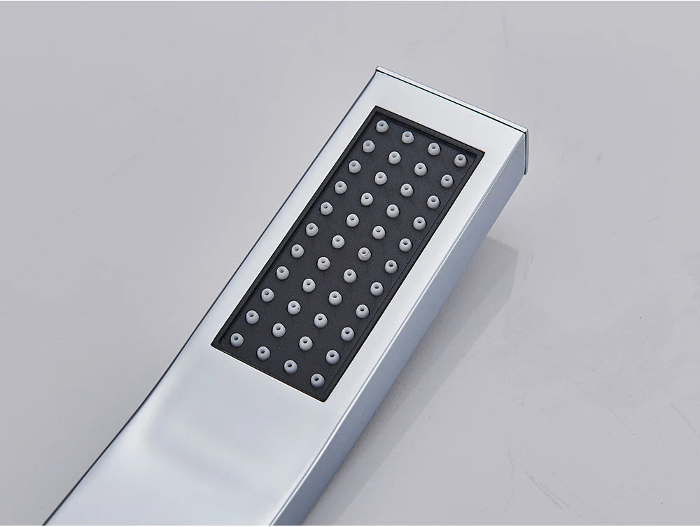 Uythner Handshower Head Brass Shower Head Square Handheld Head Replace Head Faucet Accessory Brass Material