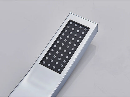 Uythner Handshower Head Brass Shower Head Square Handheld Head Replace Head Faucet Accessory Brass Material