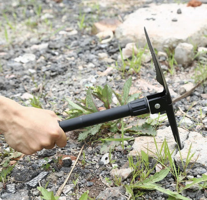 Foldable Portable Mounted Shovel Camping Tent Outdoor Shovel Self-defense Survival Tool Compass Storage Bag