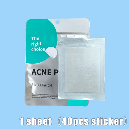 40pcs Colorful PE Pimple Patches Cute Star Shaped Cover Sticker Invisible Pimple Cover Removal Pimple Patch Skin Care