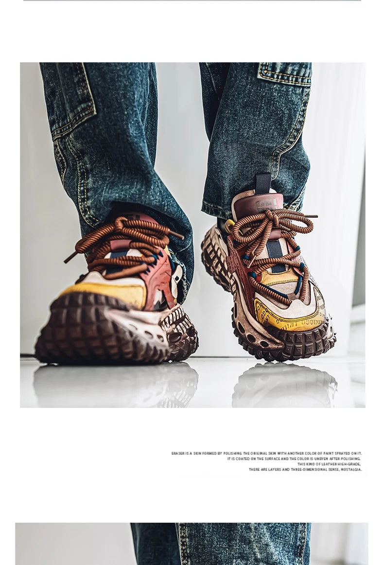 Casual Sneaker Men's Sneakers Loafers Wear-resistant Non-Slip Fashion Sports and Leisure Shoes for Men Outdoor Thick Bottom