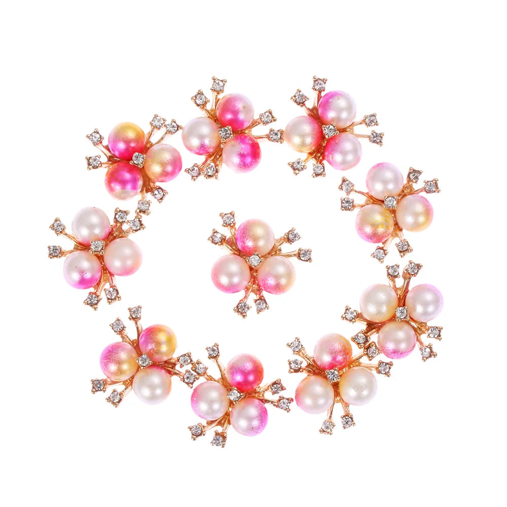 10 PCs 15/20/25MM Round Metal Rhinestone Buttons for Clothing DIY Sewing Accessories Wholesale Luxury Fashion Apparel Decoration