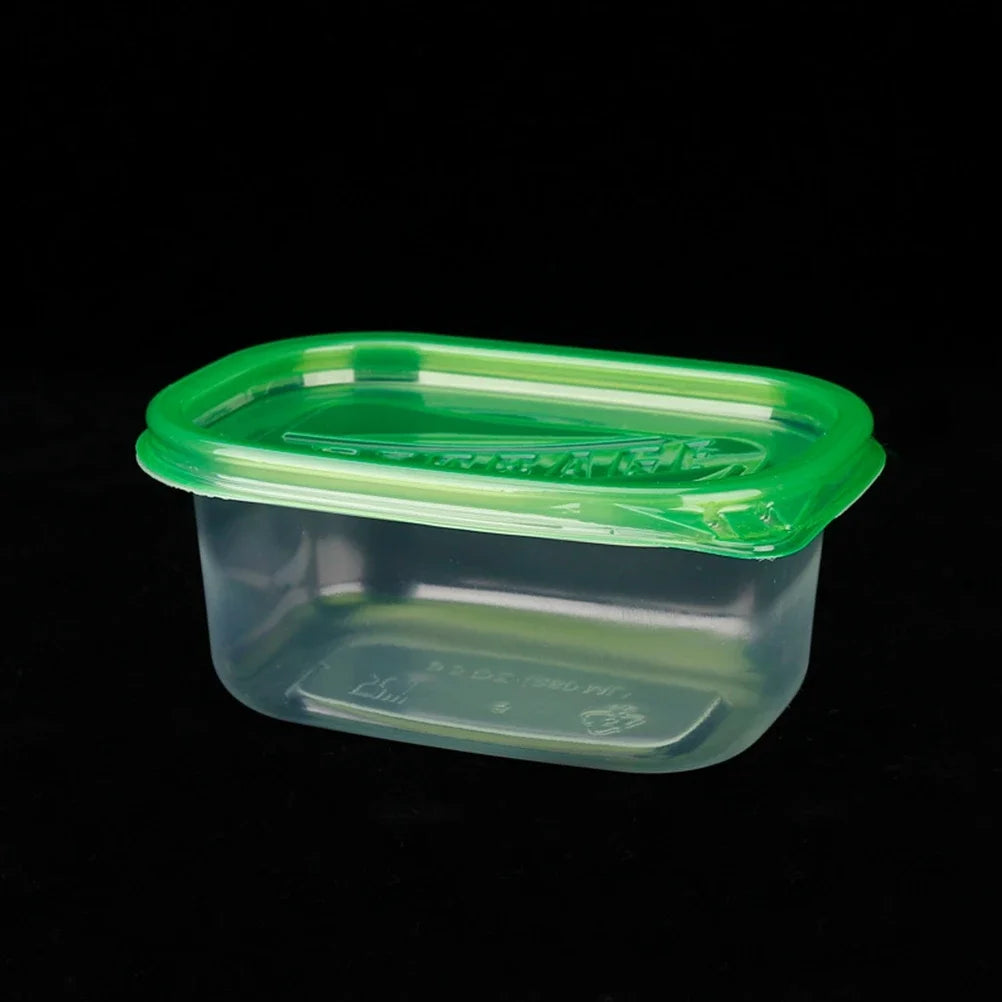 12pcs 280ML Rectangular Plastic Lunch Boxes Disposable Food Container Kitchen Sealed Box For Fruit Cake