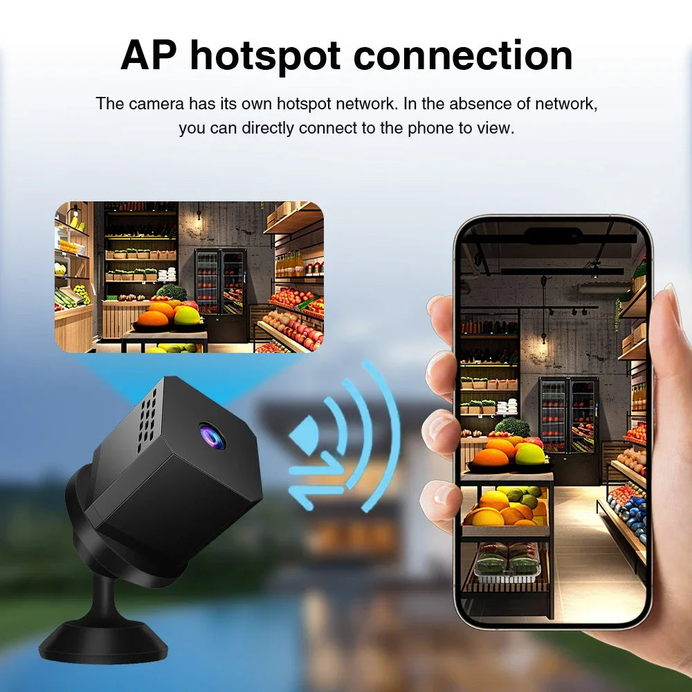 Smart Security Camera Mini Outdoor 1080P WiFi Night Vision Human Detection 2-Way Audio Cloud/SD Storage Camara Espia Smart Home