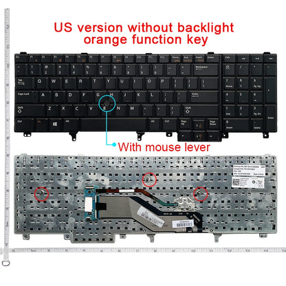 US/RU/LA Laptop Keyboard For Dell Latitude E6520 E5520 E5530 E6530 M4700 M6700 M4600 M6600 M4800 M6800 E6540 P14F P15G P19F P25G