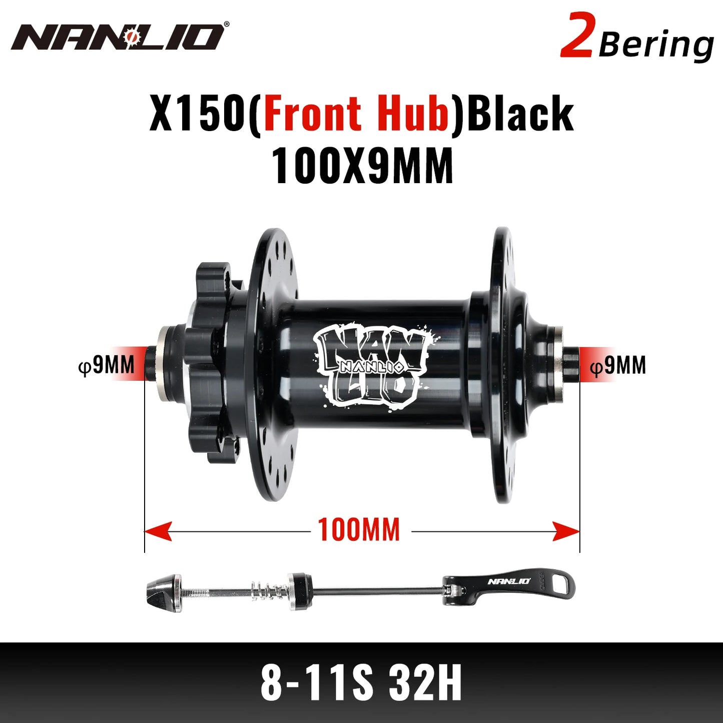 Bicycle hubs Nanlio X150 Mountain Bike Hubs 6 Pawls 150 Engagement Rear Hub HG MS XD 8-12 Speed 28 32 36 Holes Noisy wheel Hubs