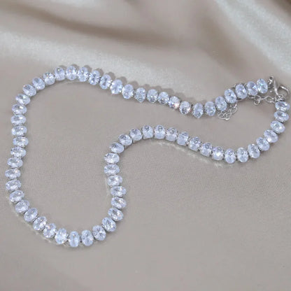 Korean hot selling fashion jewelry, copper inlaid zircon, luxury shiny necklace sexy ladies party necklace