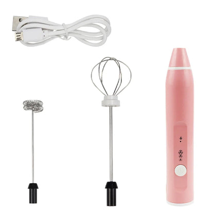 Portable UBS Electric Egg Beater 3-speed Wireless Blender Coffee Milk Bubbler Cream Butter Whipper Food Blender