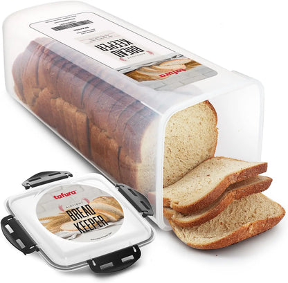 Bread Container Plastic Bread Box Bread Keeper with Airtight Lid Bread Storage Loaf Container Airtight Loaf Bread Saver BPA Free