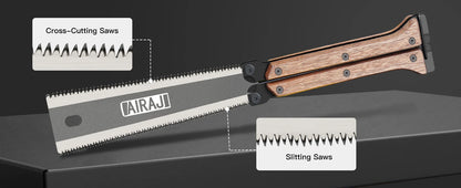 AIRAJ Folding Saw SK5 Steel Pocket Garden Saw Japanese Saw, Flush Cut Trim Saw For Woodworking