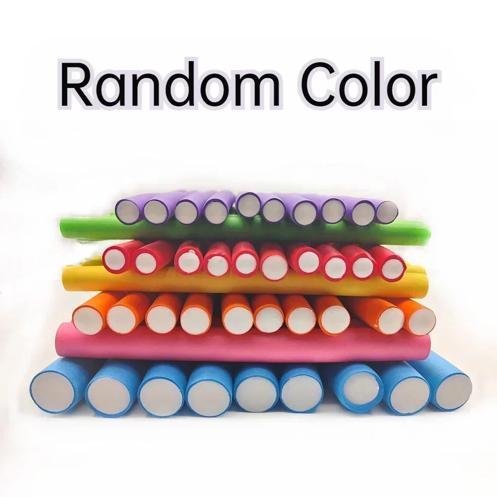 20pcs Flexible Hair Curling Rod Hair Curler Makers Soft Foam Bendy Twist Curls Flexi Rollers Styling Tools Hair Roller