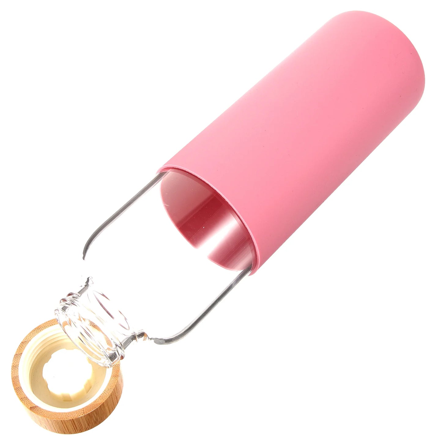 Outdoor Glass Cup Mini Water Bottles Student Water Bottles Portable Water Cup Drinking Cup With Bamboo Cover