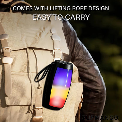 1PC RGB Colorful Lights Wireless Bluetooth Speaker With LED Light Portable Outdoor Stereo Supports TF And U Disk Expansion