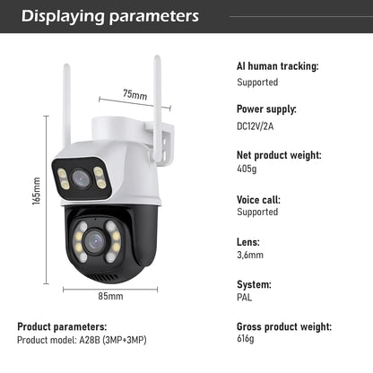 Icsee WiFi security camera WiFi surveillance camera security camera outdoor WiFi surveillance monitor camera monitor