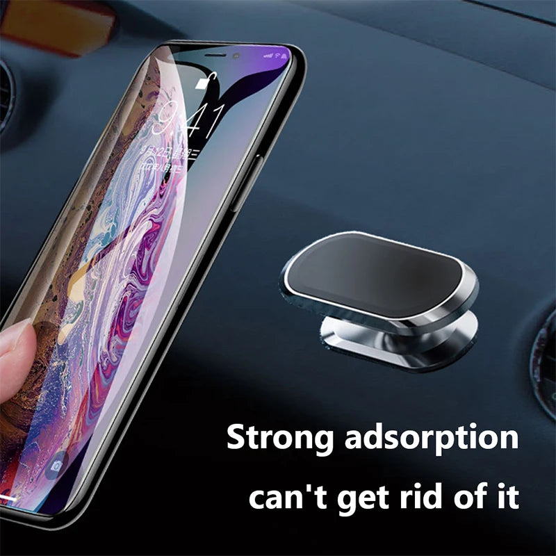 Magnetic Car Phone Holder 360 Rotatable Mini Strip Shape Stand For Huawei Metal Strong Magnet GPS Car Mount for iPhone 14