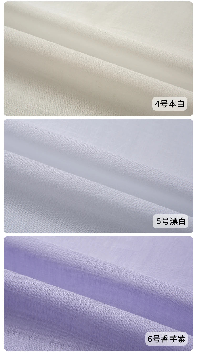 Cotton Summer Solid Color Clothing Lining Cloth White Cotton Dress Mesh Cotton Clothes Lining Fabric