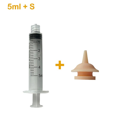 Pet Feeding Nipple for Kitten and Puppy Newborn Cat Silicone Feeding Pacifier with Syringes for Mini Pet Small Dog Milk Feeding