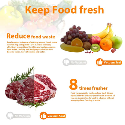 Portable Vacuum Sealer Package Machine Food Vacuum Sealer With Free 10pcs Vacuum bags Household Vacuum Food Sealing preservation