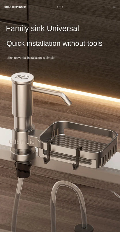 Kitchen sink soap dispenser sink detergent press household washing basin soap extension tube detergent pressurizer