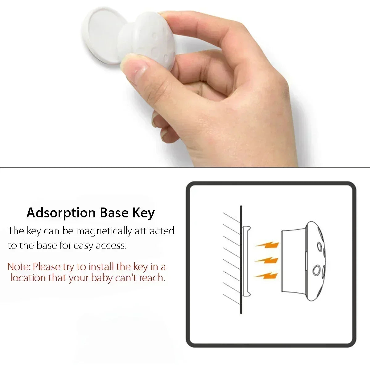 Child Safety Lock with Magnetic Keep Your Kids Safe Children's Lock Ideal Drawer Cabinet Door Safety for Toddler Baby Protection