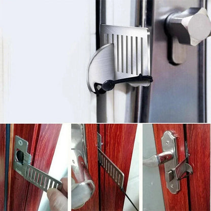 Safety Anti-theft Door Blocker Portable 8cm Stainless Steel Safe Security Tool For Home Privacy Hotel Travel Door Lock Stopper