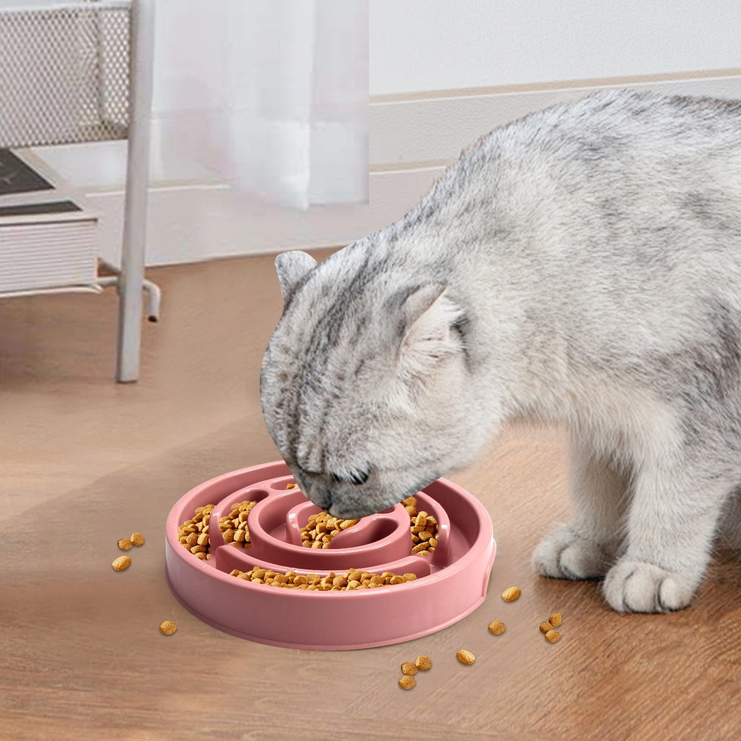 Pet Slow Feeder Dog Bowls Puzzle Dog Bowl with Anti-Slip Slow Feeder & Non-Slip Design Suitable for All Breed Dogs and Cat