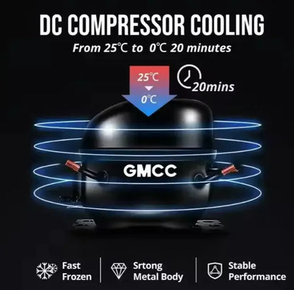 2025 Original 12/24V Solar Car Fridge Portable and Mobile Fridge for Car with Battery and Camping