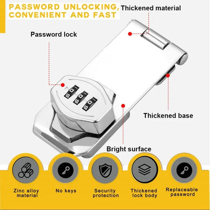 Anti-theft Combination Locks Keyless Household Security Cabinet Password Lock for Door Locks,Shoe Cabinets,Drawers,Wardrobes