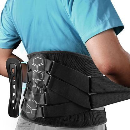 Back Braces for Lower Back Pain Relief with 6 Stays Breathable Back Support Belt Anti-skid lumbar with pad for sciatica