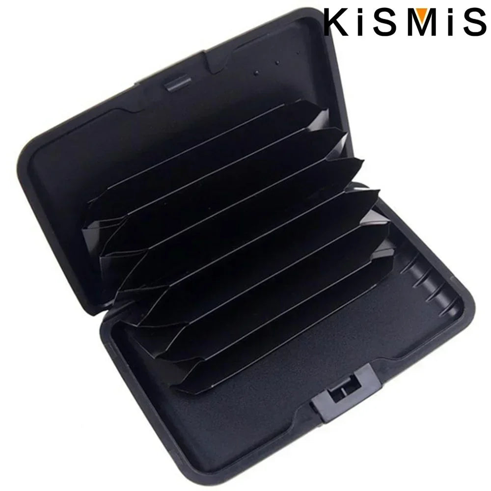 RFID Blocking Aluminum Card Case - Credit Card Protector, Business Card Holder, Metal ID Organizer Wallet, 6 Slots for Women,Men