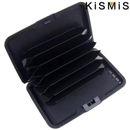 RFID Blocking Aluminum Card Case - Credit Card Protector, Business Card Holder, Metal ID Organizer Wallet, 6 Slots for Women,Men