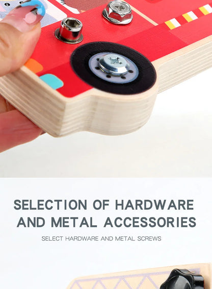 Montessori Screw Driver Board Educational Sensory Toy Preschool Wooden Toy Wooden Educational Toy for Toddler Skill Learning Toy