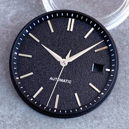 33.5mm Salmon Pink Black White Watch Dial Silver Hand Set Fit NH35 NH36 Automatic Movement Diving Men Watch Parts