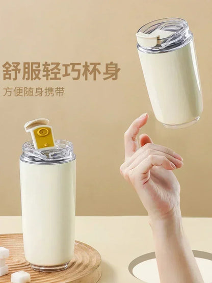 480ml Insulated Water Bottles 2024 New Thermos Bottle Stainless Steel Water Bottles Drinking Bottle Coffee Cup Travel MugTumbler