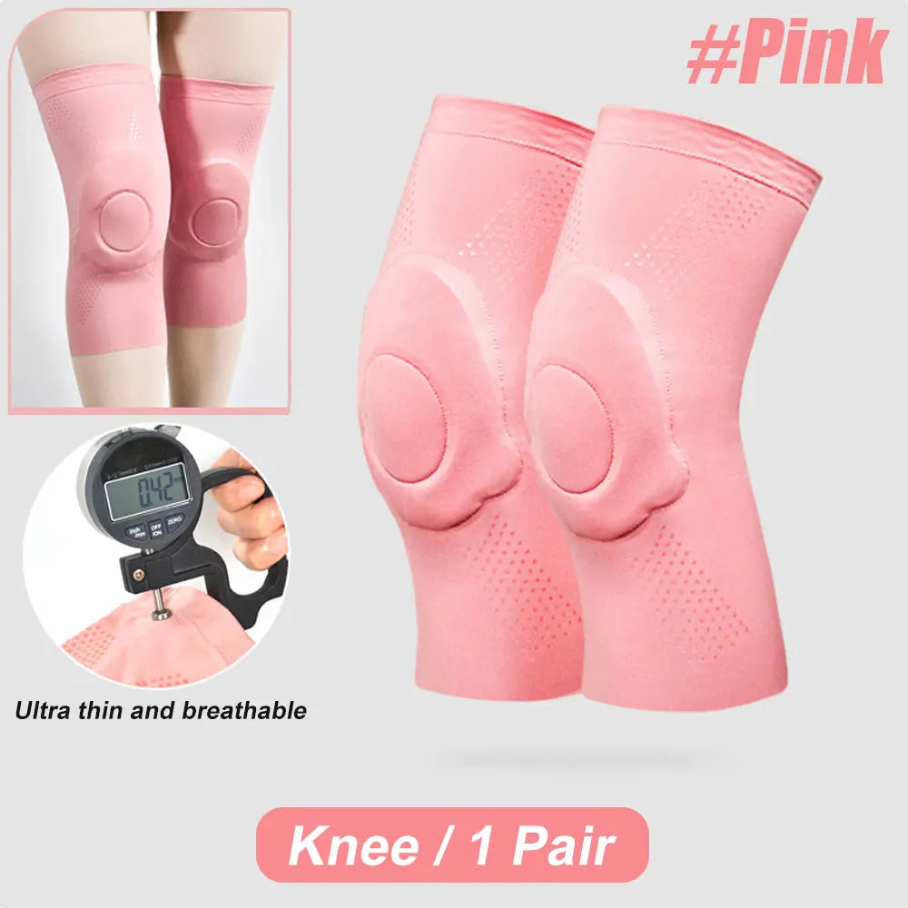 1 Pair Sports Ultra-thin Knee Pads Volleyball Extreme Sports Kneepad Brace Elbow Support Dancing Yoga Elastic Gym Knee Protector