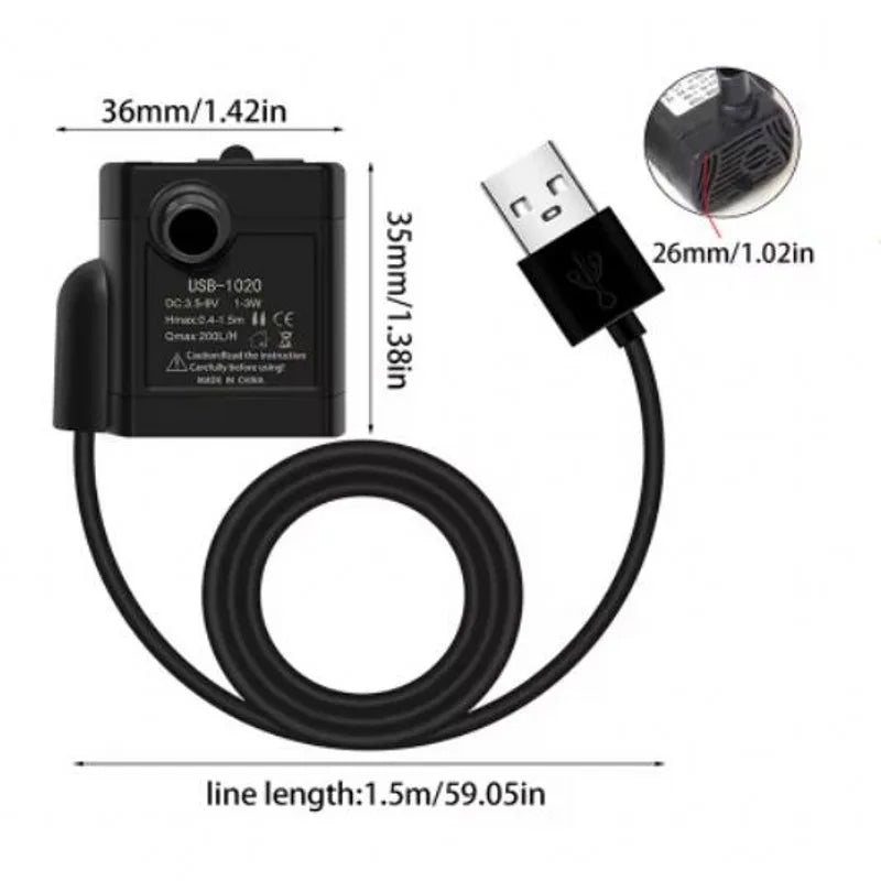 Water Pump Pet Cat Water Fountain Anti-dry Burning Motor Replacement for Cat Flowers Drinking Bowl Water Dispenser Pet Products