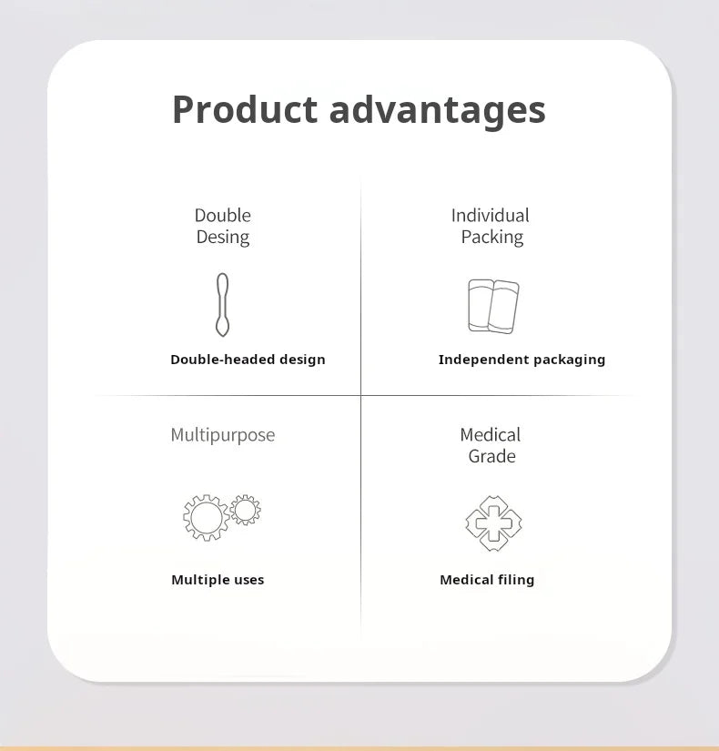 New Boxed Black Cotton Swabs Japanese Earpick Cotton Swabs Clean Blackhead Earpick Disposable Double-ended Cotton Swabs