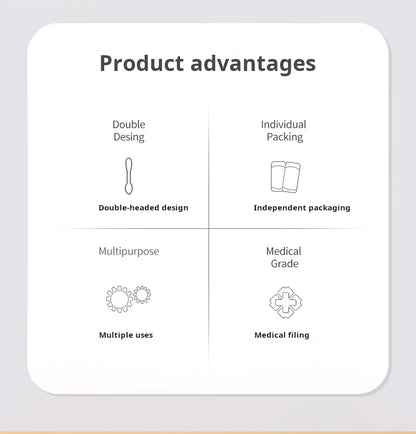 New Boxed Black Cotton Swabs Japanese Earpick Cotton Swabs Clean Blackhead Earpick Disposable Double-ended Cotton Swabs