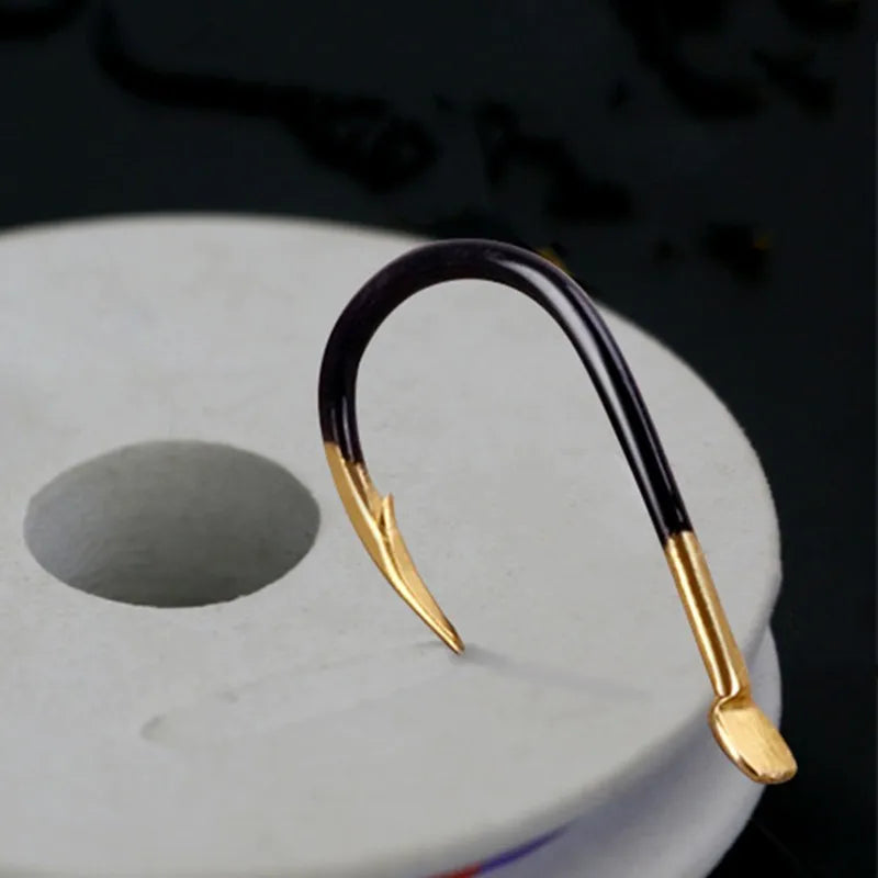 60pcs/box Fishing Hook Single Fishhook Supplies Lures Carp Fishing Tackle Barbed Colored Tungsten Alloy Fishing Accessories