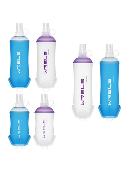 WRELS Foldable Silicone Soft Flask Water Bottle for Outdoor Sport  Running Camping Folding TPU Soft Flask Water Bag BPA Free
