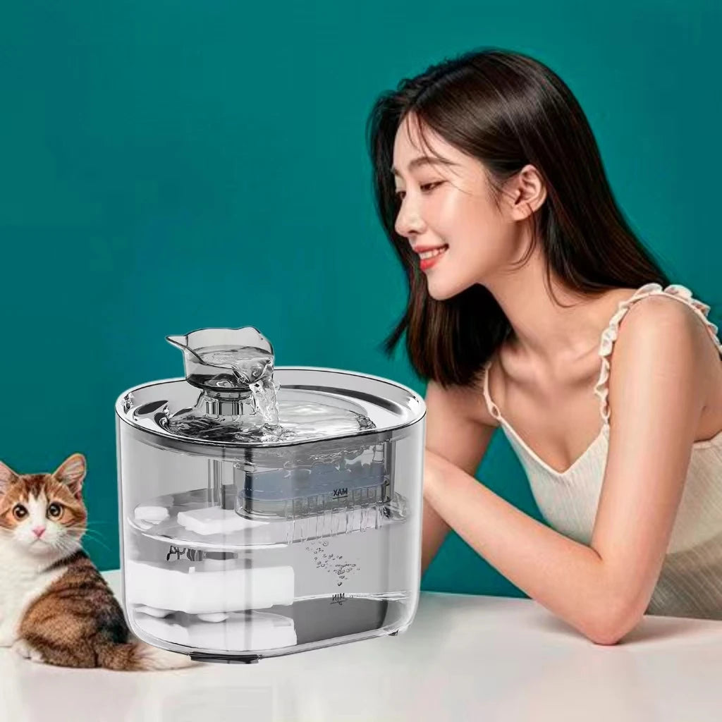 Cat Water Fountain Automatic Rechargeable Pet Water Feeder Cat Water Dispenser