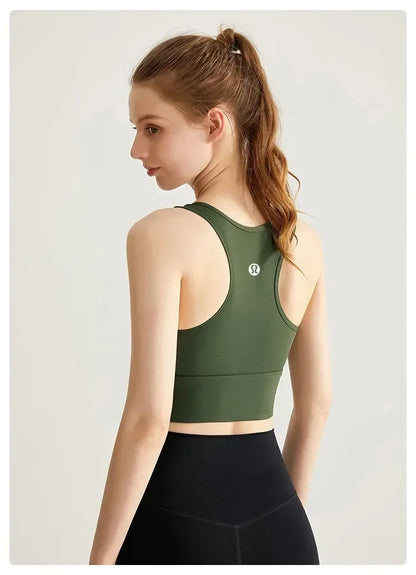 Sports Bra for Women Shockproof and Anti Sagging Running Yoga Suit One-piece Back Vest Fitness Bra