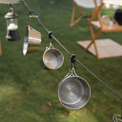 Outdoor Camping 4.3m Hanging Rope Camping Accessories Multi-purpose Clothesline Adjustable Anti-slip Canopy Hanging Rope